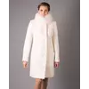 Зимнее пальто паетки белое